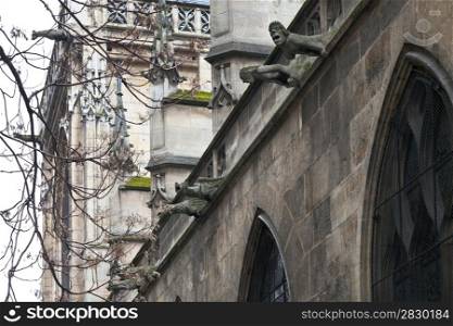 gargoyles of Church Saint-Merri in Paris