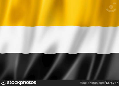 Garifuna people ethnic flag, South America. 3D illustration. Garifuna people ethnic flag, South America