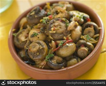 Garlic and Chilli Marinated Mushrooms