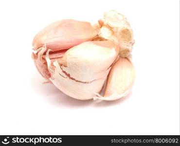Garlic on a white background. Garlic on a white background
