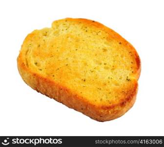 garlic toast on white background