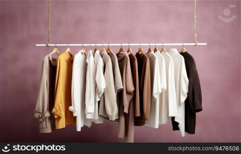 Garments on a rack