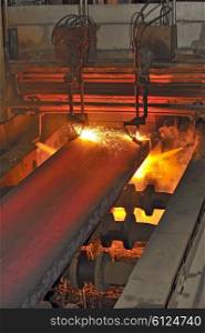 Gas cutting of the hot metal in steel plant
