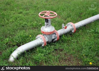 gas pipe line and valve that laid through green field