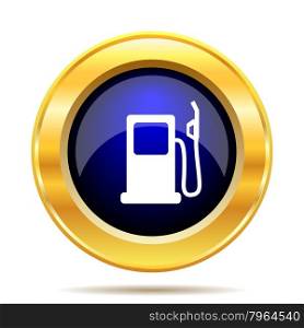 Gas pump icon. Internet button on white background.