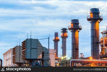 Gas turbine electric power plant with sunset