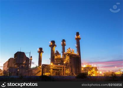 Gas turbine electrical power plant(sunset)