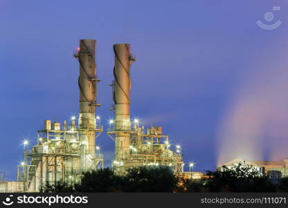 Gas turbine electrical power plant with blue sky