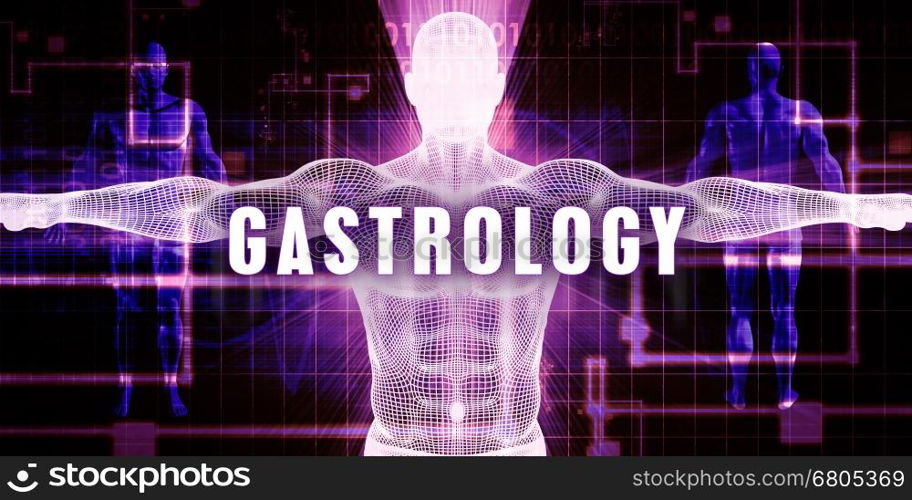 Gastrology as a Digital Technology Medical Concept Art. Gastrology