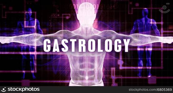 Gastrology as a Digital Technology Medical Concept Art. Gastrology