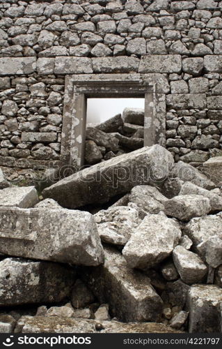 Gate in the stone wall in Termessos, near Antalya