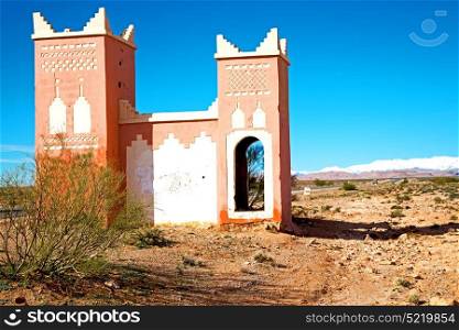 gate in todra gorge morocco africa and village