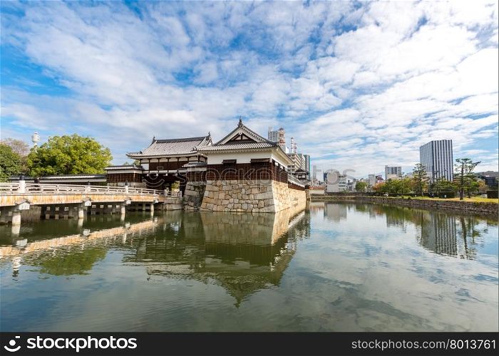 Gate of Hiroshima castle Japan