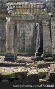 Gate to the temple, Angkor, Cambodia