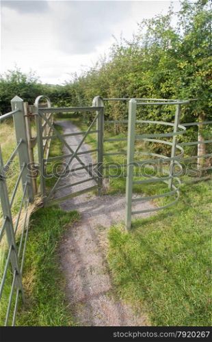 Gate used in the United Kingdom to allow people but not livestock to pass.