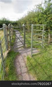 Gate used in the United Kingdom to allow people but not livestock to pass.