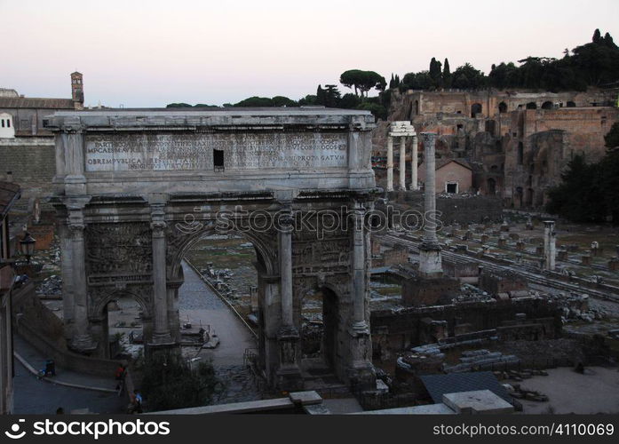 Gateway in the Roman Forum, Rome, Italy