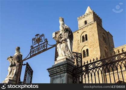 Gateway to Cathedral Basilica of Cefalu, Palermo, Sicily, Italy