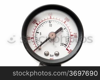 gauge in bar. and psi on a white background