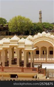 Gazebos in a palace, City Palace Complex, City Palace, Jaipur, Rajasthan, India