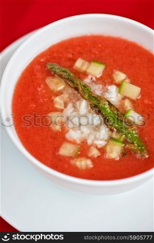 gazpacho. tomato soup gazpacho with vegetable