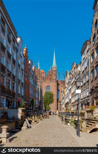 Gdansk. Mariacka street.. Mariacka Street in Gdansk. Old medieval street is very popular among honeymooners and tourists.