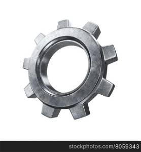 Gear. Metal gears isolated on a white background.