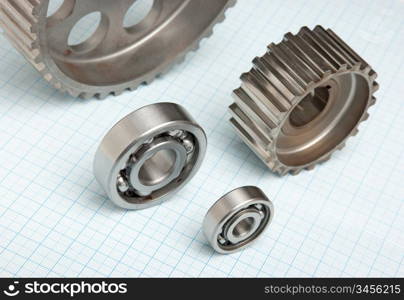 gears and bearings on graph paper