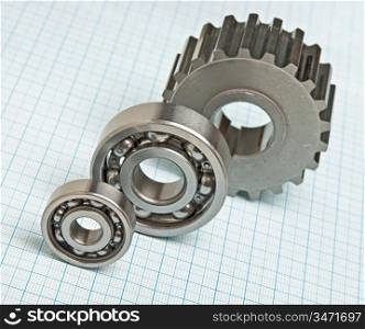 gears and bearings on graph paper