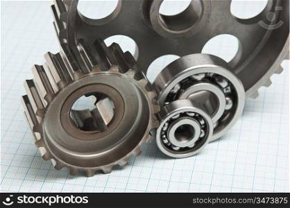 gears and bearings on graph paper