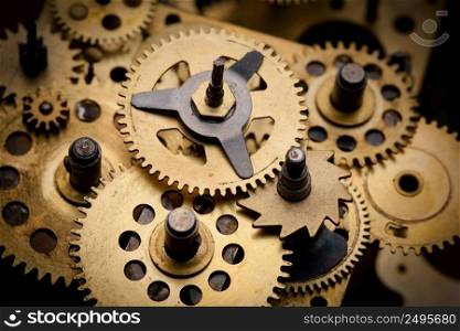 Gears and cogs close-up