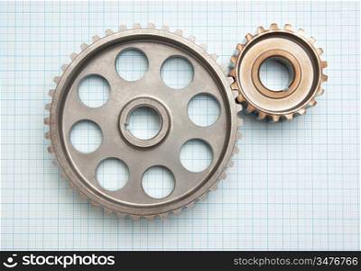 gears on graph paper
