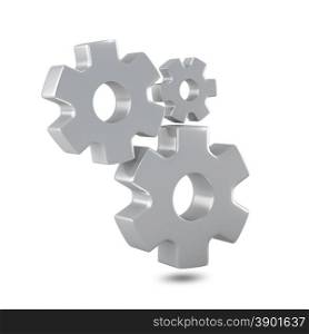 Gears on white background.