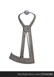 gem diamond in moe gauge measuring weight, clipping path