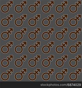 Gender icon seamless endless pattern. Transgender texture with symbol.. Gender symbol seamless endless pattern. Transgender texture with symbol.