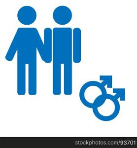 Gender icon symbol. Male boy man icon. Blue symbol.. Gender icon symbol. Male boy man icon in circle. Blue symbol.
