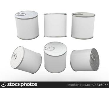 General can packaging with white blank label for variety food product ,ready for your design or artwork, clipping path included&#xA;