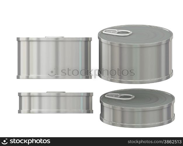 General short cylindrical can packaging with blank label for variety food product ,ready for your design or artwork, clipping path included&#xA;