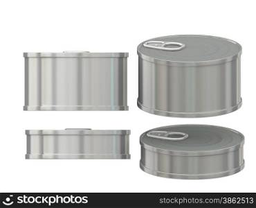 General short cylindrical can packaging with blank label for variety food product ,ready for your design or artwork, clipping path included&#xA;