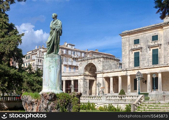 General Sir Frederick Adam&rsquo;s statue in front of the Museum of Asian Art, Corfu Town. As governor of the Ionian he built an aquaduct that brought fresh water to the island capital, earning the gratitude of the people.l