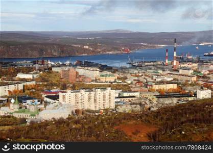 General view of downtown in Murmansk, Russia