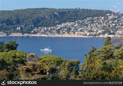 General view of the coast of the French Riviera near Nice