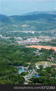 General view of the island of Phuket, South of Thailand.