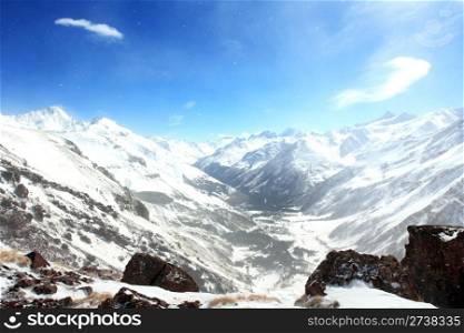 general view on Caucasus mountains