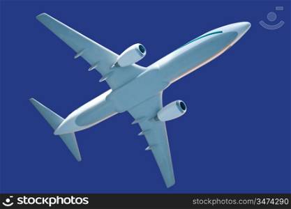 generic airplane model, with clipping path