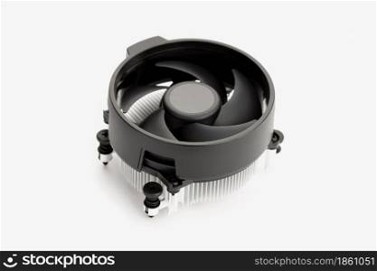 Generic computer CPU cooler isolated on white background