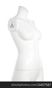 generic female mannequin cut out from white background