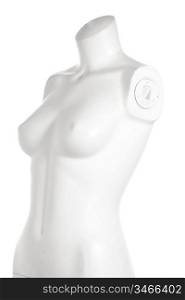 generic female mannequin cut out from white background