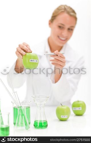 Genetic engineering - scientist in laboratory, GMO testing experiment