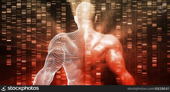 Genetic Research and Testing Development Science Concept. Genetic Research